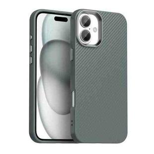 For iPhone 16 Carbon Fiber Series IMD Phone Case(Grey)