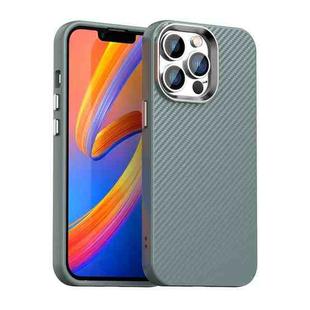 For iPhone 12 Pro Max Carbon Fiber Series IMD Phone Case(Grey)