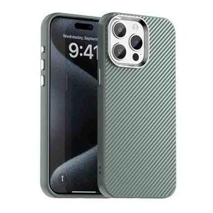 For iPhone 15 Pro Max Carbon Fiber Series IMD Phone Case(Grey)