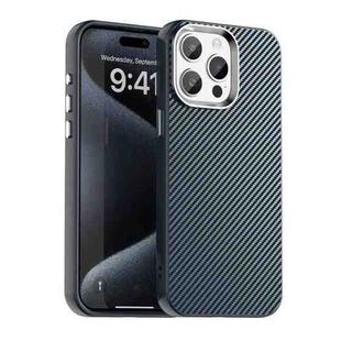 For iPhone 15 Pro Max Carbon Fiber Series IMD Phone Case(Blue)