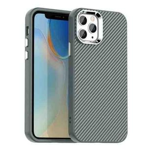 For iPhone 11 Pro Max Carbon Fiber Series IMD Phone Case(Grey)
