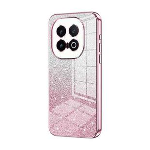 For vivo iQOO 13 Gradient Glitter Powder Electroplated Phone Case(Pink)