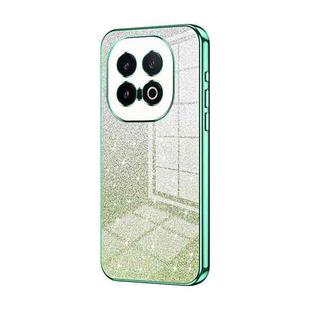 For vivo iQOO 13 Gradient Glitter Powder Electroplated Phone Case(Green)