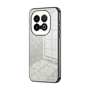 For vivo iQOO 13 Gradient Glitter Powder Electroplated Phone Case(Black)