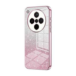 For OPPO Find X8 Gradient Glitter Powder Electroplated Phone Case(Pink)