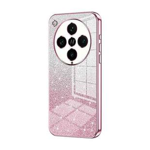 For OPPO Find X8 Pro Gradient Glitter Powder Electroplated Phone Case(Pink)