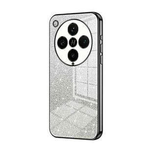 For OPPO Find X8 Pro Gradient Glitter Powder Electroplated Phone Case(Black)