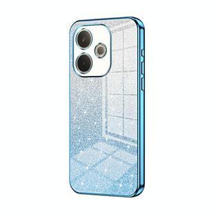 For OPPO A5 Pro 5G Global Gradient Glitter Powder Electroplated Phone Case(Blue)