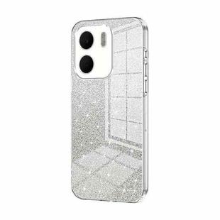 For OPPO A5x 5G Global Gradient Glitter Powder Electroplated Phone Case(Transparent)
