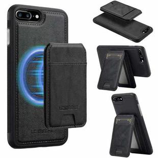 For iPhone SE 2022 / 2020 LC.IMEEKE L3 Series Detachable RFID Card Bag Magsafe Phone Case(Black)