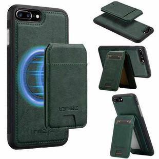 For iPhone SE 2022 / 2020 LC.IMEEKE L3 Series Detachable RFID Card Bag Magsafe Phone Case(Green)