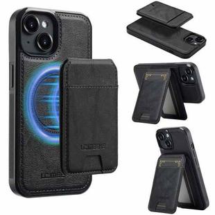 For iPhone 13 mini LC.IMEEKE L3 Series Detachable RFID Card Bag Magsafe Phone Case(Black)