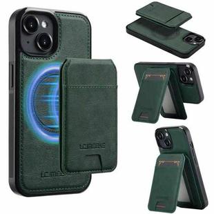 For iPhone 13 mini LC.IMEEKE L3 Series Detachable RFID Card Bag Magsafe Phone Case(Green)