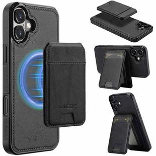 For iPhone 17 LC.IMEEKE L3 Series Detachable RFID Card Bag Magsafe Phone Case(Black)