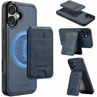 For iPhone 17 LC.IMEEKE L3 Series Detachable RFID Card Bag Magsafe Phone Case(Blue)