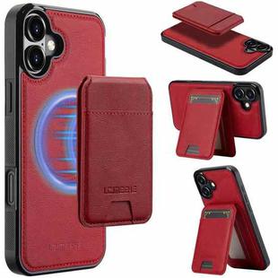 For iPhone 17 LC.IMEEKE L3 Series Detachable RFID Card Bag Magsafe Phone Case(Red)