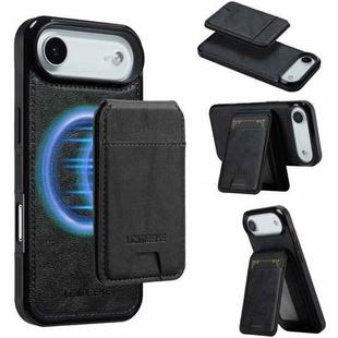For iPhone 17 Air LC.IMEEKE L3 Series Detachable RFID Card Bag Magsafe Phone Case(Black)