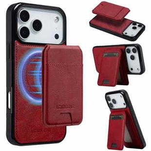 For iPhone 17 Pro LC.IMEEKE L3 Series Detachable RFID Card Bag Magsafe Phone Case(Red)