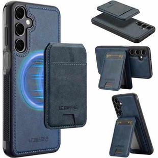 For Samsung Galaxy S24 FE 5G LC.IMEEKE L3 Series Detachable RFID Card Bag Magsafe Phone Case(Blue)