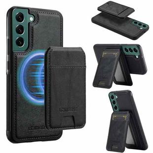 For Samsung Galaxy S21+ 5G LC.IMEEKE L3 Series Detachable RFID Card Bag Magsafe Phone Case(Black)