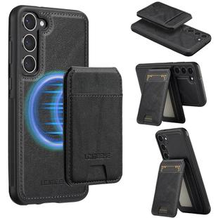 For Samsung Galaxy S25 5G LC.IMEEKE L3 Series Detachable RFID Card Bag Magsafe Phone Case(Black)