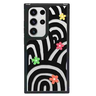 For Samsung Galaxy S24 Ultra 5G Creative Art Pattern Full Coverage Phone Case(Rainbow Flower B)