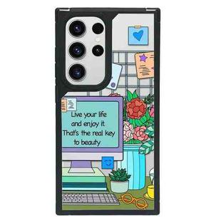 For Samsung Galaxy S24 Ultra 5G Creative Art Pattern Full Coverage Phone Case(Enjoy Life B)