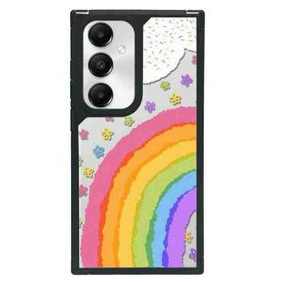 For Samsung Galaxy S24+ 5G Creative Art Pattern Full Coverage Phone Case(Rainbow Flower A)