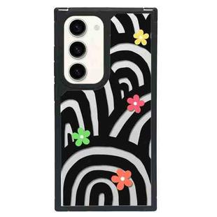 For Samsung Galaxy S23+ 5G Creative Art Pattern Full Coverage Phone Case(Rainbow Flower B)