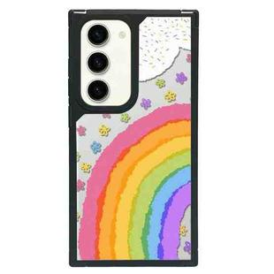 For Samsung Galaxy S23+ 5G Creative Art Pattern Full Coverage Phone Case(Rainbow Flower A)