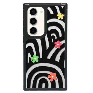 For Samsung Galaxy S23 5G Creative Art Pattern Full Coverage Phone Case(Rainbow Flower B)