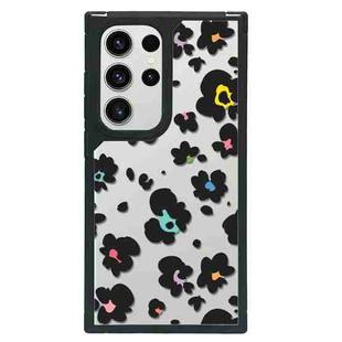 For Samsung Galaxy S24 Ultra 5G Creative Art Pattern Full Coverage Phone Case(Black Pink Leopard A)