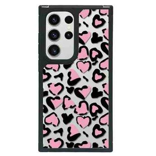 For Samsung Galaxy S24 Ultra 5G Creative Art Pattern Full Coverage Phone Case(Black Pink Leopard B)