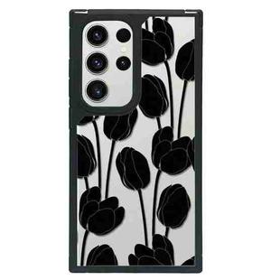 For Samsung Galaxy S24 Ultra 5G Creative Art Pattern Full Coverage Phone Case(Tulip Camellia B)