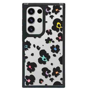 For Samsung Galaxy S23 Ultra 5G Creative Art Pattern Full Coverage Phone Case(Black Pink Leopard A)