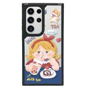 For Samsung Galaxy S23 Ultra 5G Creative Art Pattern Full Coverage Phone Case(Food Couple A)