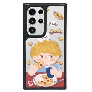 For Samsung Galaxy S23 Ultra 5G Creative Art Pattern Full Coverage Phone Case(Food Couple B)