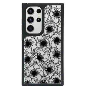 For Samsung Galaxy S23 Ultra 5G Creative Art Pattern Full Coverage Phone Case(Tulip Camellia A)