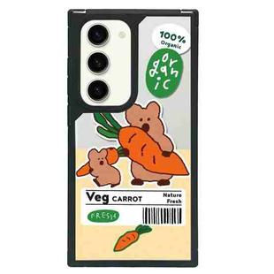 For Samsung Galaxy S23+ 5G Creative Art Pattern Full Coverage Phone Case(Carrot Bear)