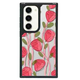 For Samsung Galaxy S23 5G Creative Art Pattern Full Coverage Phone Case(Tulip Camellia C)