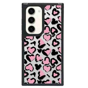 For Samsung Galaxy S22+ 5G Creative Art Pattern Full Coverage Phone Case(Black Pink Leopard B)