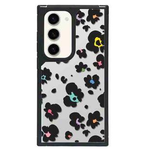 For Samsung Galaxy S22 5G Creative Art Pattern Full Coverage Phone Case(Black Pink Leopard A)