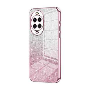 For Huawei nova 14 Gradient Glitter Powder Electroplated Phone Case(Pink)