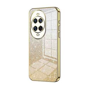 For Huawei nova 14 Ultra Gradient Glitter Powder Electroplated Phone Case(Gold)