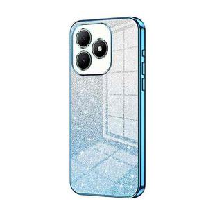 For Huawei Hi Enjoy 80s Gradient Glitter Powder Electroplated Phone Case(Blue)