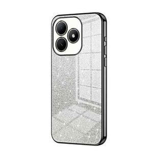 For Huawei Hi Enjoy 80s Gradient Glitter Powder Electroplated Phone Case(Black)
