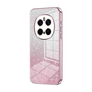 For Honor Magic7 Pro Gradient Glitter Powder Electroplated Phone Case(Pink)