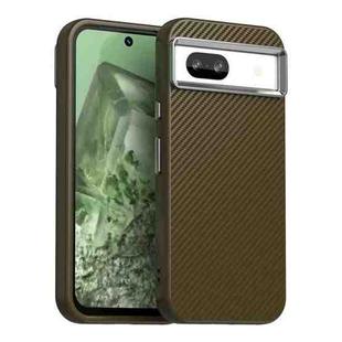 For Google Pixel 8a Carbon Fiber Series IMD Phone Case(Brown)