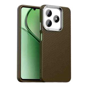 For Realme C61 Carbon Fiber Series IMD Phone Case(Brown)