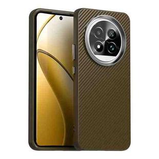 For Realme 13 Pro+ 5G Carbon Fiber Series IMD Phone Case(Brown)